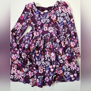 Little Sleepies Purple Fit and Flare Bell Sleeve Dress